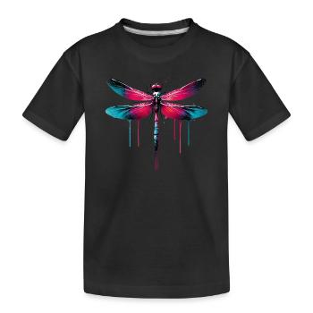 Dragonfly - Kids' Premium Organic T-Shirt - black - Front