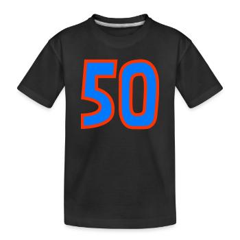 50. 50 ANS. 50e ANNIVERSAIRE. ANNIVERSAIRE 50 ANS. - T-shirt bio Premium Enfant - noir - Devant