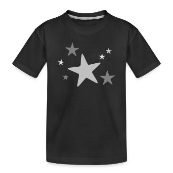 Star group multicolored - Kids' Premium Organic T-Shirt - black - Front