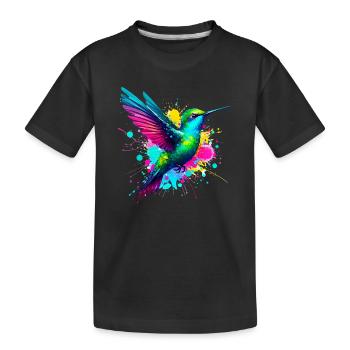 Hummingbird - Kids' Premium Organic T-Shirt - black - Front