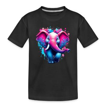 Éléphant - T-shirt bio Premium Enfant - noir - Devant