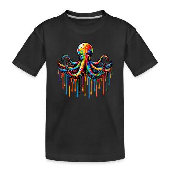 Pieuvre - T-shirt bio Premium Enfant - noir - Devant