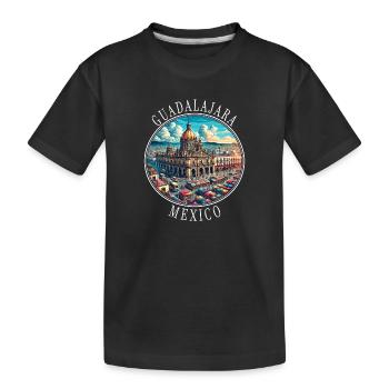 Guadalajara Mexiko Reise Design - Kinder Premium Bio T-Shirt - Schwarz - Vorne