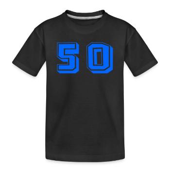 50. 50 ANS. 50e ANNIVERSAIRE. ANNIVERSAIRE 50 ANS. - T-shirt bio Premium Enfant - noir - Devant