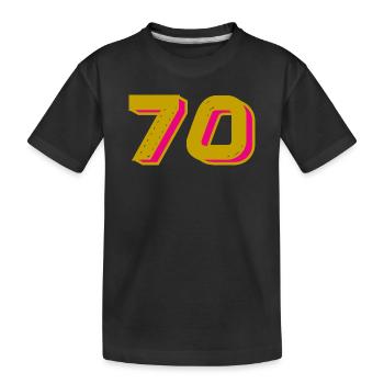70. 70 ANS. 70e ANNIVERSAIRE. ANNIVERSAIRE 70 ANS. - T-shirt bio Premium Enfant - noir - Devant