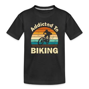 Mountain Bike Fahrrad - Kids' Premium Organic T-Shirt - black - Front