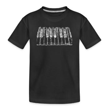 Piano key Pianist - Kids' Premium Organic T-Shirt - black - Front