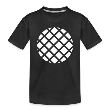 pie circle grid - Kids' Premium Organic T-Shirt - black - Front
