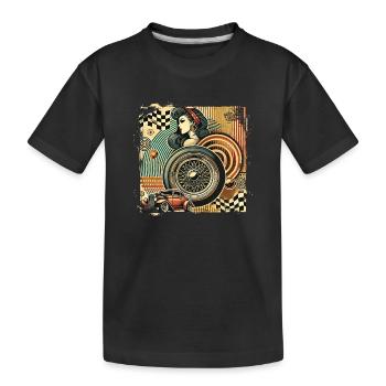 Tuning Hot Rod Rockabilly Design - Kids' Premium Organic T-Shirt - black - Front