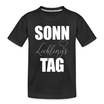 Cœur du jour préféré du dimanche - T-shirt bio Premium Enfant - noir - Devant