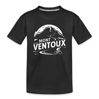 L’ascension épique du Mont Ventoux à vélo - T-shirt bio Premium Enfant - noir - Devant