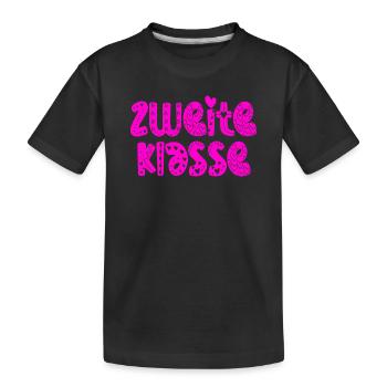 Grundschule 2 Klasse - Zweite Schulklasse - Kinder Premium Bio T-Shirt - Schwarz - Vorne