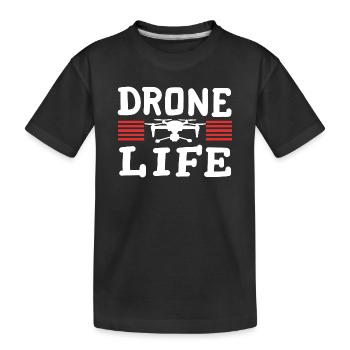 Drohnenpilot RC FPV Quadrocopter - Kinder Premium Bio T-Shirt - Schwarz - Vorne