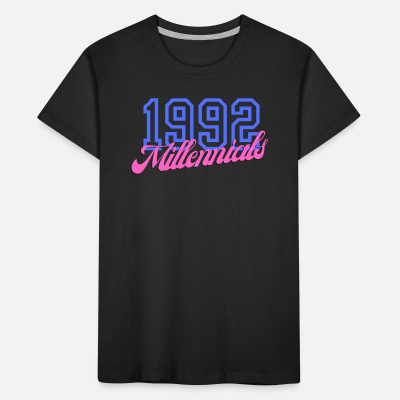 Retro 1992 Millennial Numeric Design Kids' Premium Organic T-Shirt