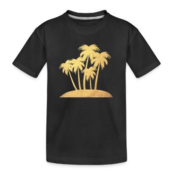 Palm Island Gold Vacation Luxe Mers du Sud Prêt pour les vacances - T-shirt bio Premium Enfant - noir - Devant