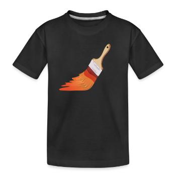 Pinceaux de peintre - T-shirt bio Premium Enfant - noir - Devant