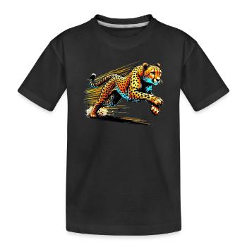 Guépard - T-shirt bio Premium Enfant - noir - Devant