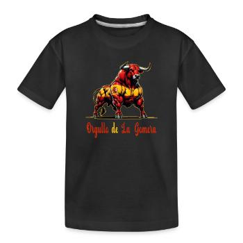La fierté du design du drapeau de La Gomera - T-shirt bio Premium Enfant - noir - Devant