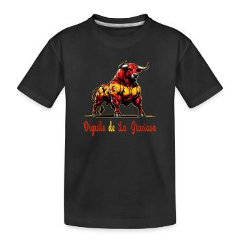 Le design du drapeau de Pride La Graciosa - T-shirt bio Premium Enfant - noir - Devant