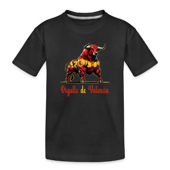 Le design du drapeau de la Fierté de Valence - T-shirt bio Premium Enfant - noir - Devant