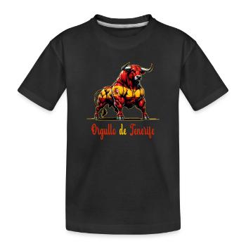 Design du drapeau Pride Tenerife - T-shirt bio Premium Enfant - noir - Devant