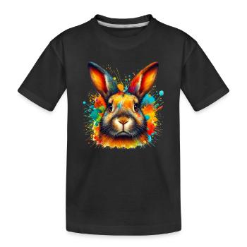 Rabbit - Kids' Premium Organic T-Shirt - black - Front