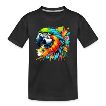 Perroquet - T-shirt bio Premium Enfant - noir - Devant