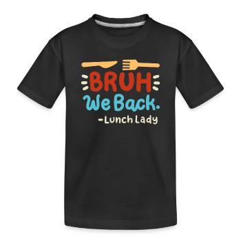 Mittagessen Zurück zur Schule - Kinder Premium Bio T-Shirt - Schwarz - Vorne