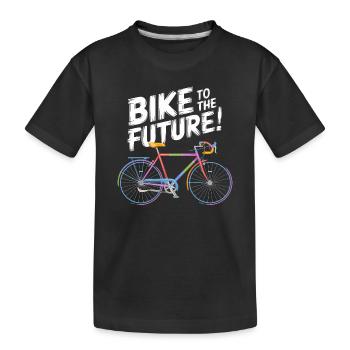 Futuristic Bicycle Design - Kids' Premium Organic T-Shirt - black - Front