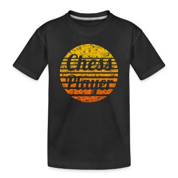 Schach im Sonnenuntergang - Kinder Premium Bio T-Shirt - Schwarz - Vorne