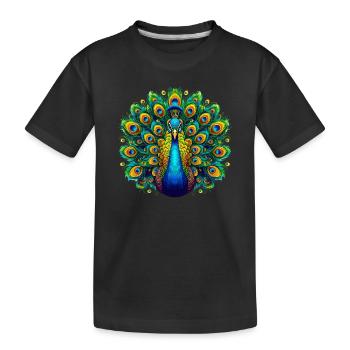 Paon - T-shirt bio Premium Enfant - noir - Devant