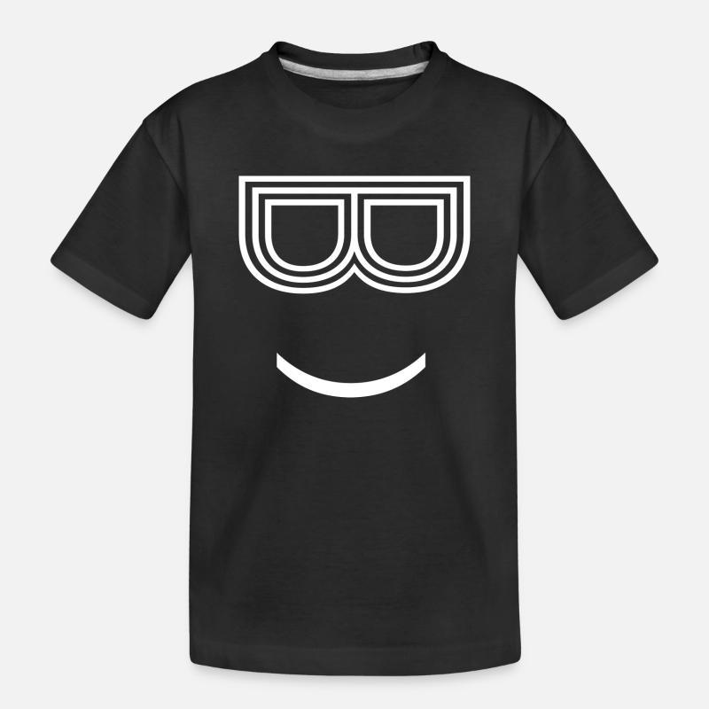 Dessin de visage cool - T-shirt bio Premium Enfant - noir