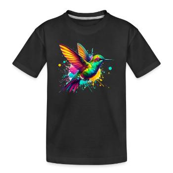 Kolibri - Kinder Premium Bio T-Shirt - Schwarz - Vorne