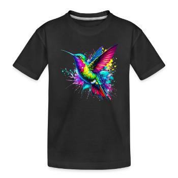 Kolibri - Kinder Premium Bio T-Shirt - Schwarz - Vorne