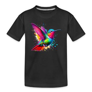 Kolibri - Kinder Premium Bio T-Shirt - Schwarz - Vorne