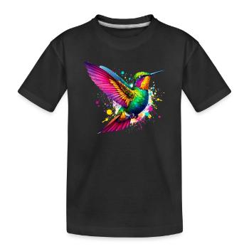 Kolibri - Kinder Premium Bio T-Shirt - Schwarz - Vorne