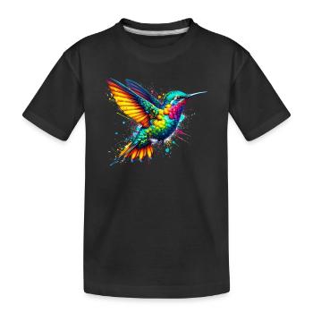 Hummingbird - Kids' Premium Organic T-Shirt - black - Front