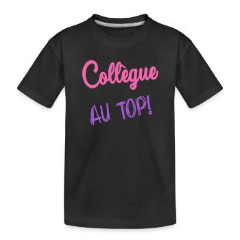 KOLLEGE. RUHESTAND. RUHESTAND. PENSIONIERT - Kinder Premium Bio T-Shirt - Schwarz - Vorne