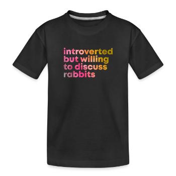 Kaninchen - Kinder Premium Bio T-Shirt - Schwarz - Vorne