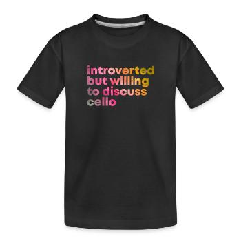 Cello - Kinder Premium Bio T-Shirt - Schwarz - Vorne