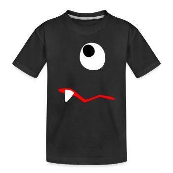Monster Halloween traurig Comic Zombie Zahn Zyklop - Kinder Premium Bio T-Shirt - Schwarz - Vorne