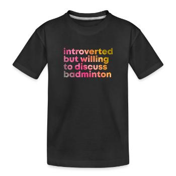 Badminton Badminton Badminton - T-shirt bio Premium Enfant - noir - Devant
