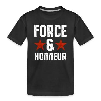 Force et honneur 1 - T-shirt bio Premium Enfant - noir - Devant