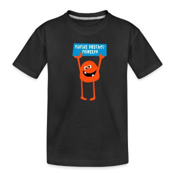 Monstre Maman Câlin Halloween Bande Dessinée Cool Dictons - T-shirt bio Premium Enfant - noir - Devant