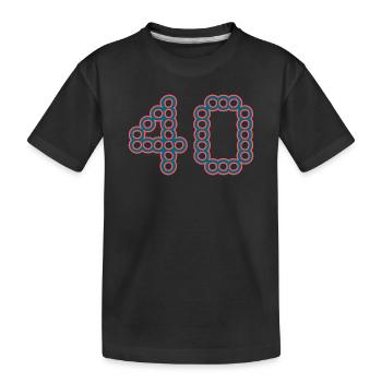 40. 40 ANS. 40e ANNIVERSAIRE. ANNIVERSAIRE 40 ANS. - T-shirt bio Premium Enfant - noir - Devant
