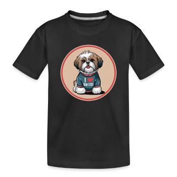 I Love Shih Tzus Der süsse Löwenhund zum knuddeln - Kinder Premium Bio T-Shirt - Schwarz - Vorne