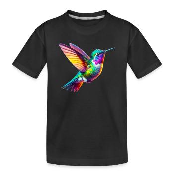 Kolibri - Kinder Premium Bio T-Shirt - Schwarz - Vorne