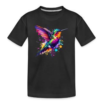 Hummingbird - Kids' Premium Organic T-Shirt - black - Front