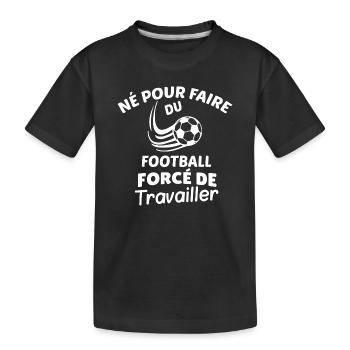 Design Football Énergie et Détermination - T-shirt bio Premium Enfant - noir - Devant