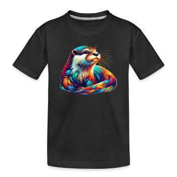 Loutre - T-shirt bio Premium Enfant - noir - Devant